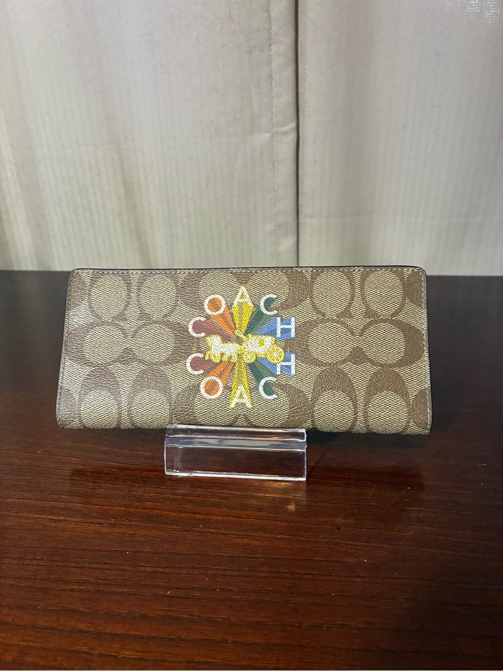 Coach Radial Rainbow Slim Brown Wallet